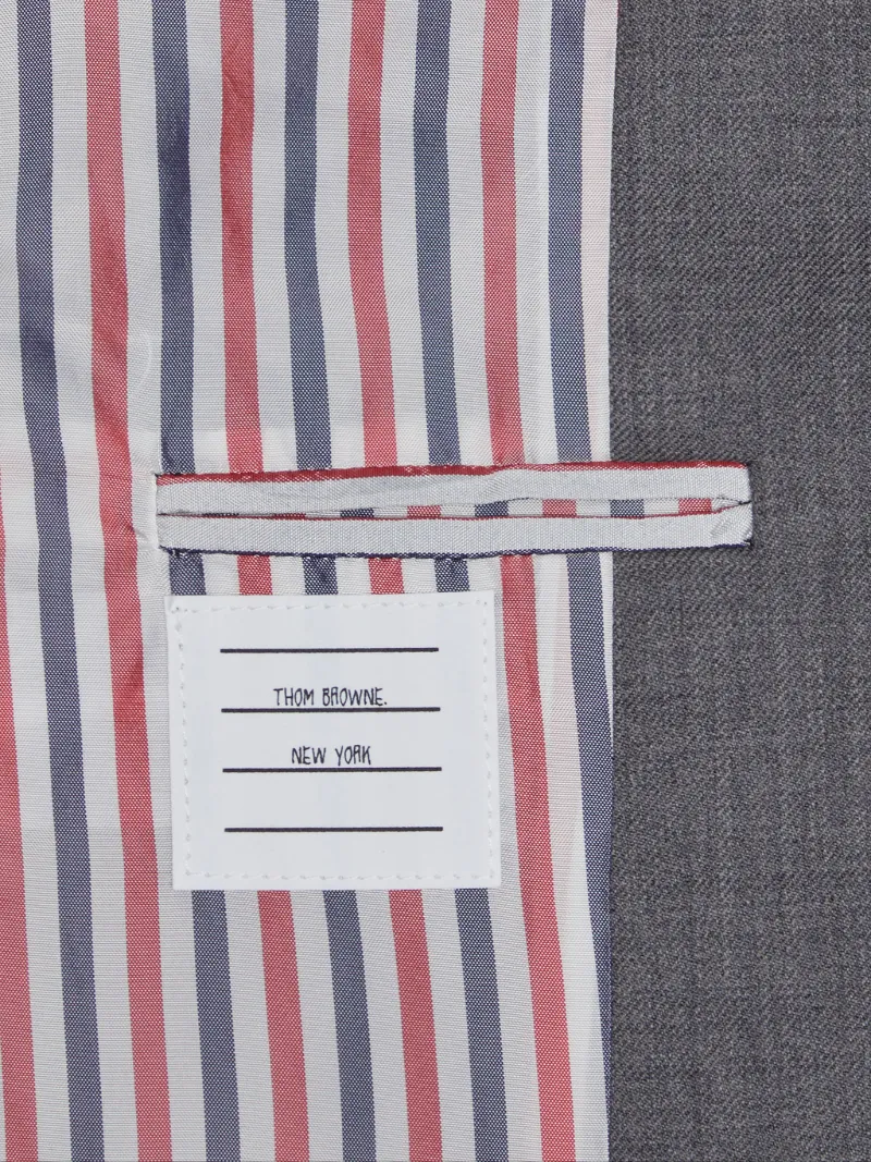 Medium Grey Super 120s Twill Wool Classic Jacket Medium Grey Super 120s Twill Wool Classic Jacket
