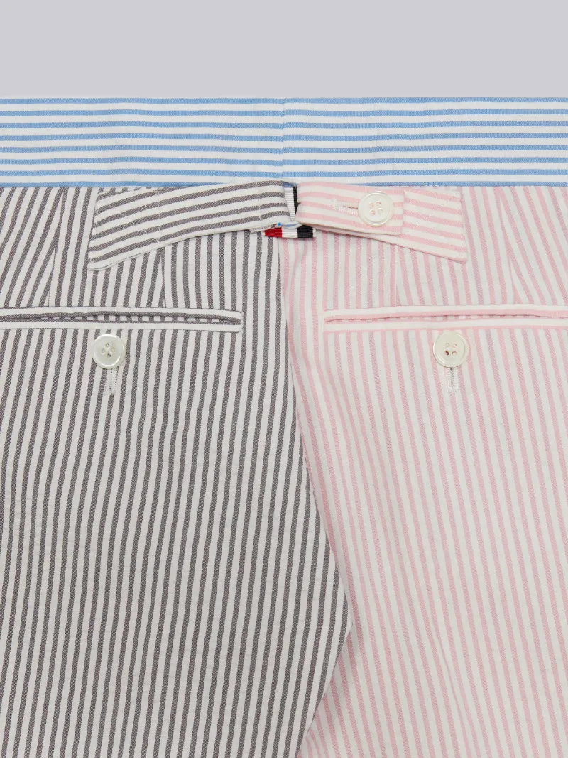 Multicolor Cotton Seersucker Fun-Mix Bermuda Short