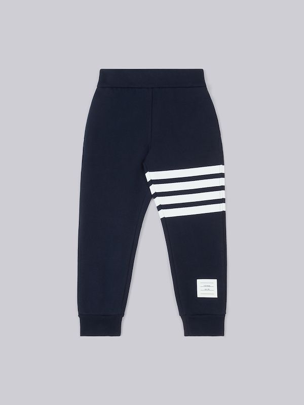 Navy Classic Cotton Loopback Jersey Engineered 4-Bar Sweatpants
