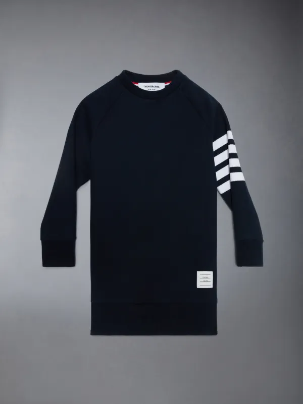 Navy Loopback Engineered 4-Bar Sweatdress