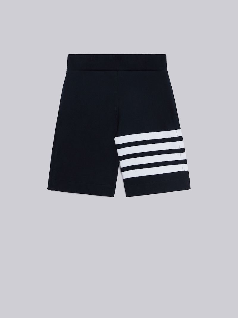 Navy Loopback Engineered 4-Bar Sweatshort