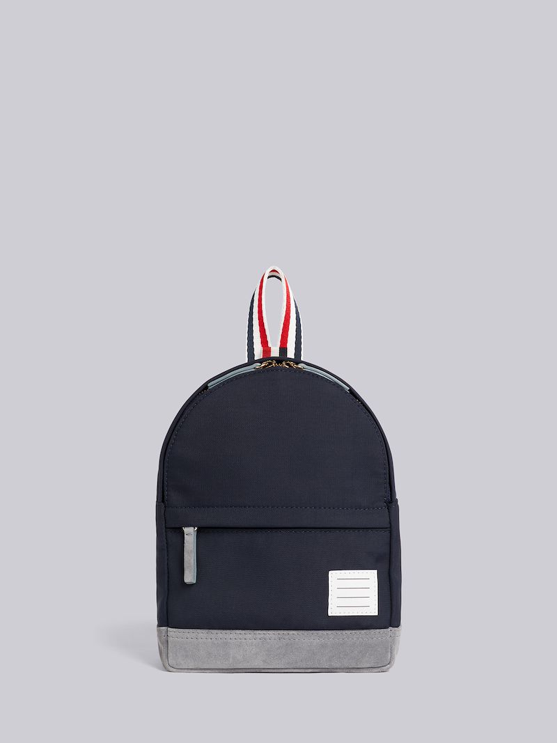 Navy Nylon Small Backpack