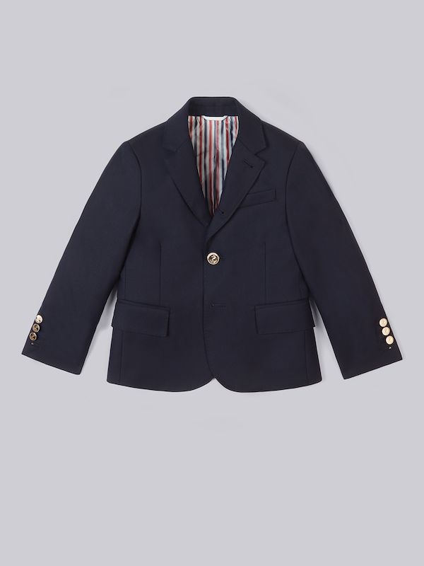 Navy Super 120s Twill Wool Classic Jacket