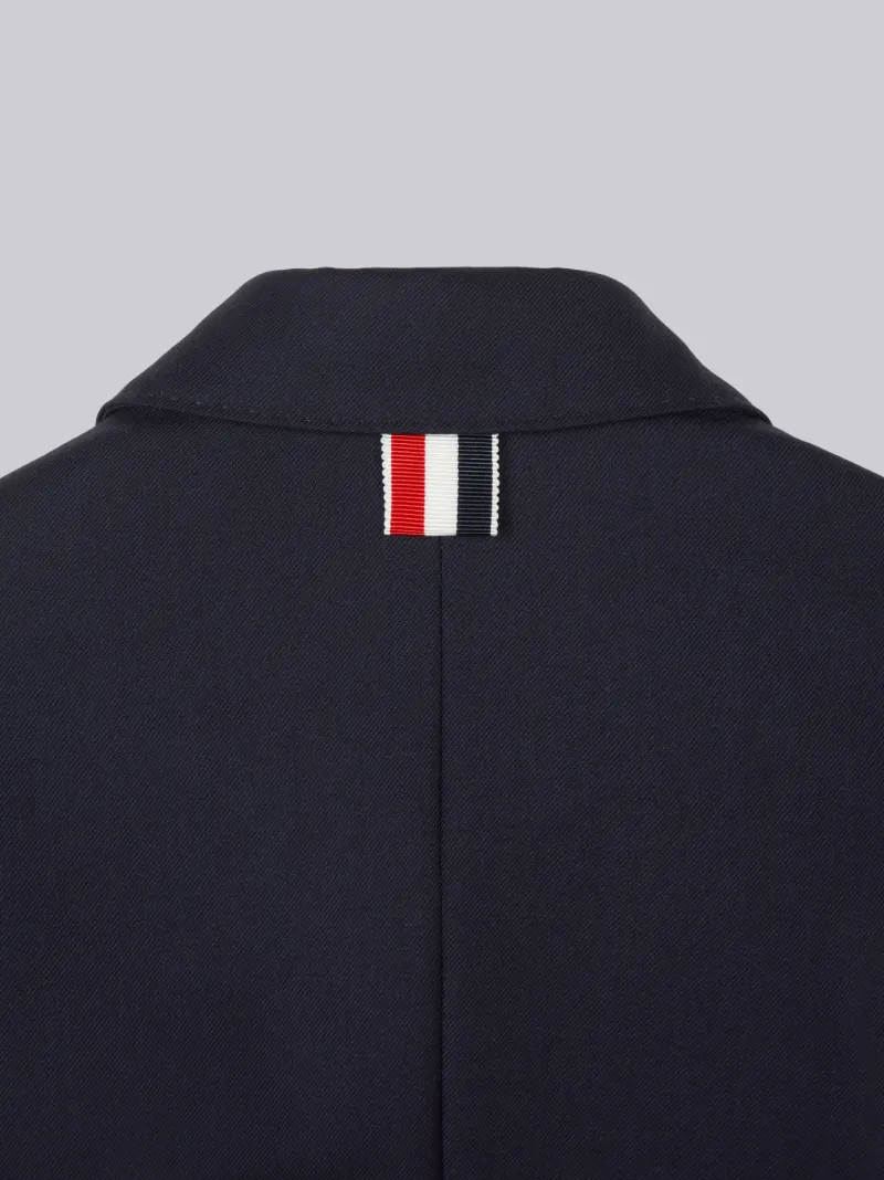 Navy Super 120s Twill Wool Classic Jacket