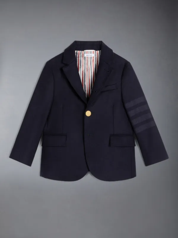Navy Wool Flannel Tonal Engineered 4-Bar Classic Sport Coat