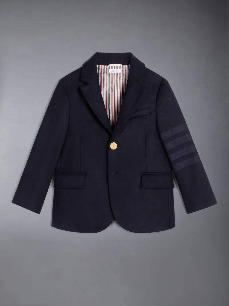 Navy Wool Flannel Tonal Engineered 4-Bar Classic Sport Coat Navy Wool Flannel Tonal Engineered 4-Bar Classic Sport Coat