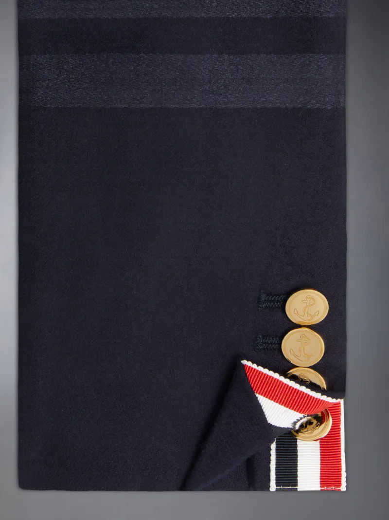 Navy Wool Flannel Tonal Engineered 4-Bar Classic Sport Coat Navy Wool Flannel Tonal Engineered 4-Bar Classic Sport Coat