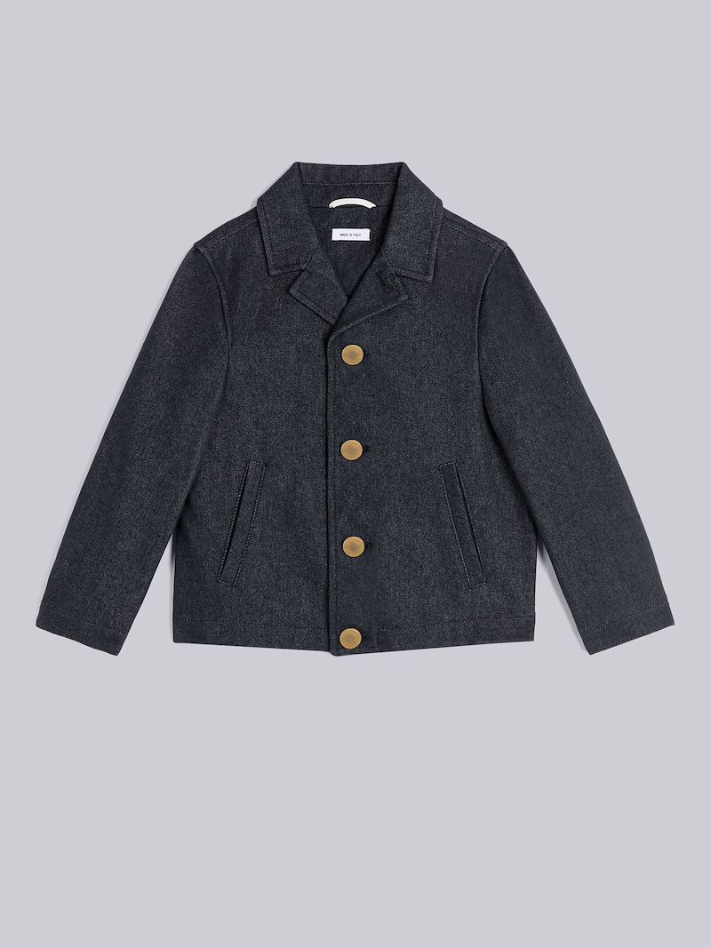 notchedcollar cotton jacket Thom Browne Official