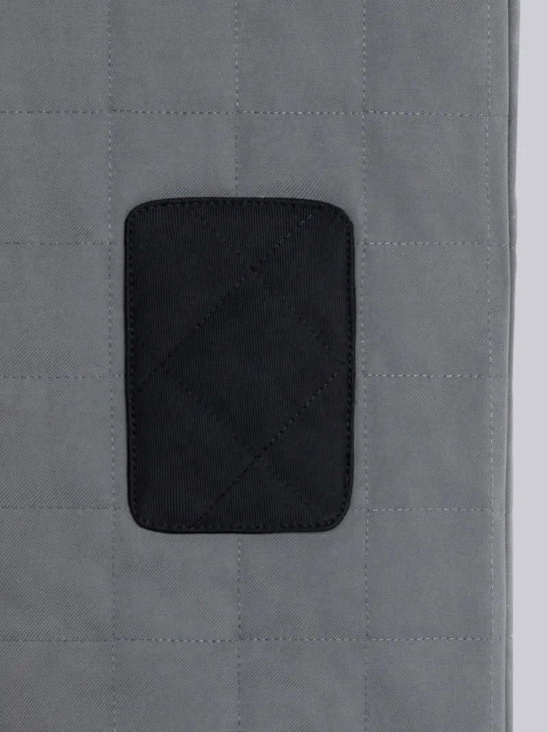 quilted-finish straight trousers