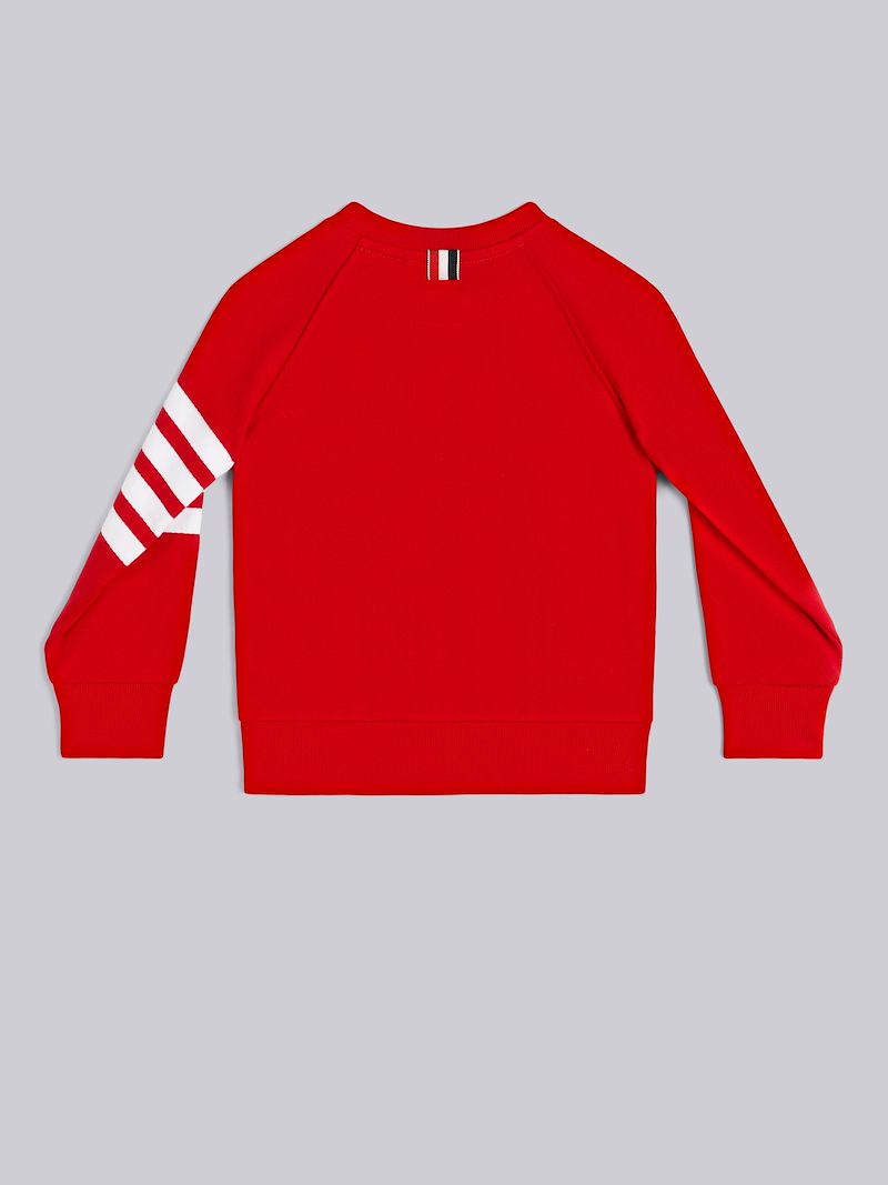 Red Classic Loopback Engineered 4-Bar Sweatshirt
