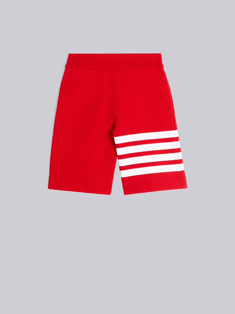 Red Classic Loopback Engineered 4-Bar Sweatshort