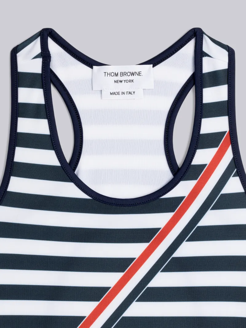 SAILOR STRIPE SWIM TECH ONE PIECE SWIMSUIT