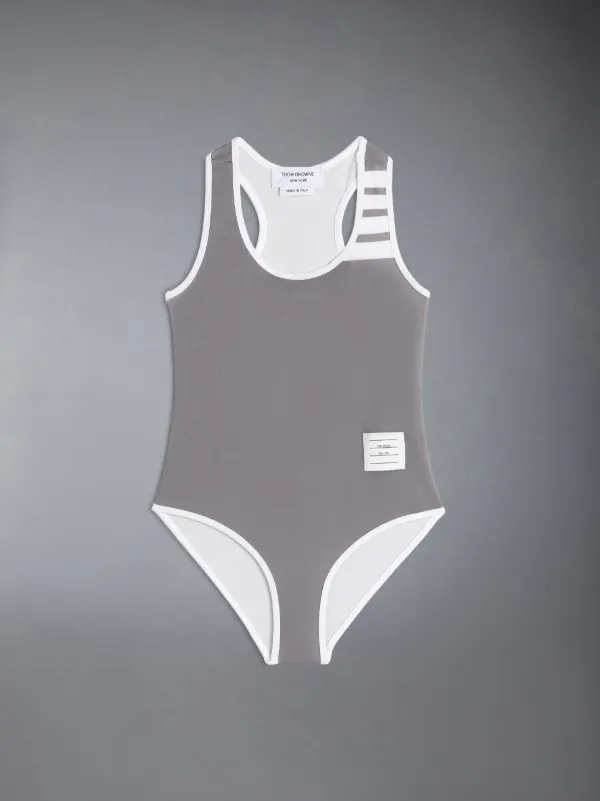 STRETCH SWIM TECH 4-BAR ONE PIECE SWIMSUIT