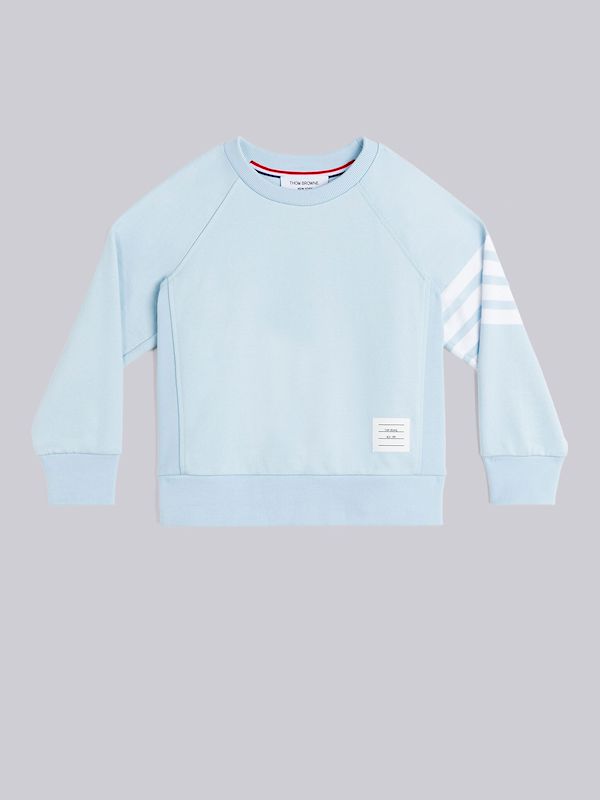 stripe-detail crew neck jumper