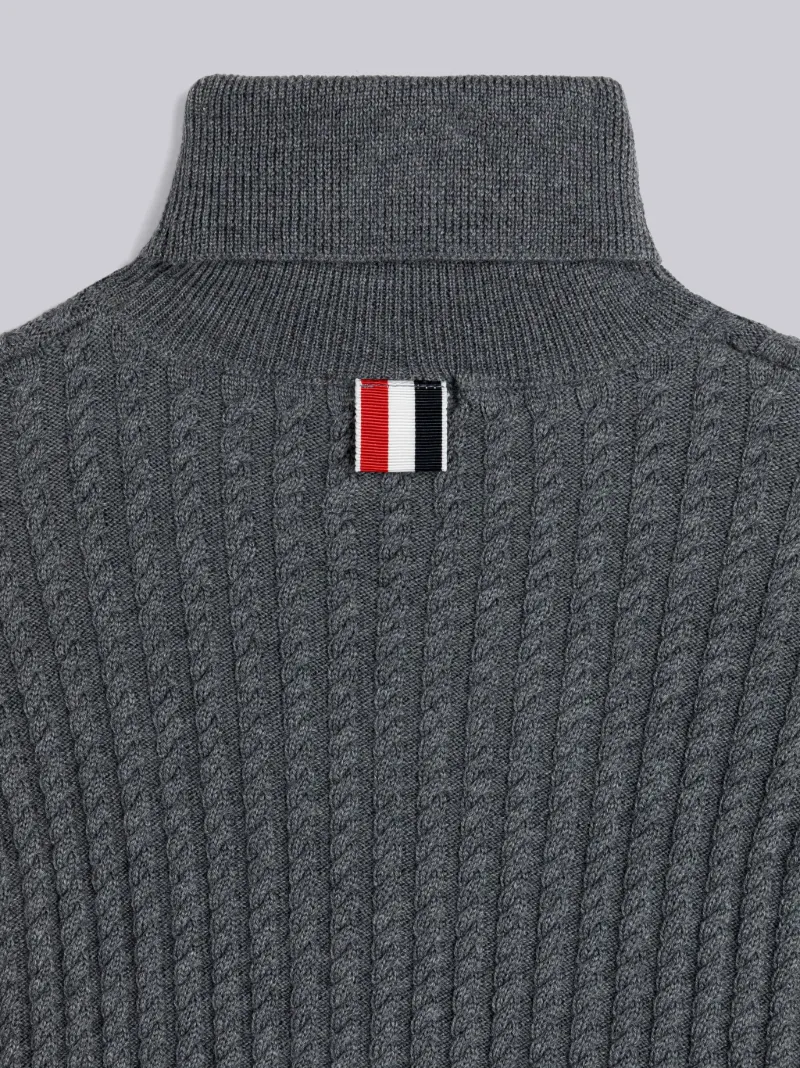 stripe-detail roll neck sweater
