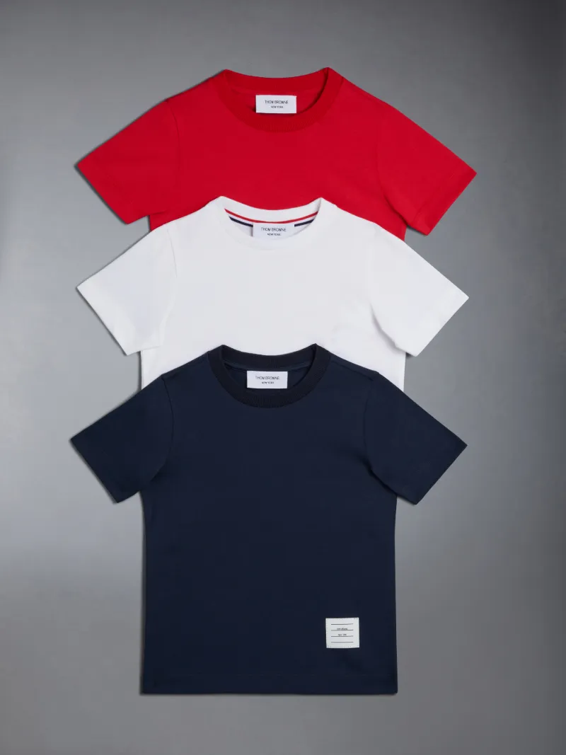 キッズ ジャージー ストライプ Tシャツブルー | Thom Browne 公式 