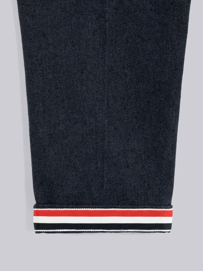 turn-up cuff straight trousers