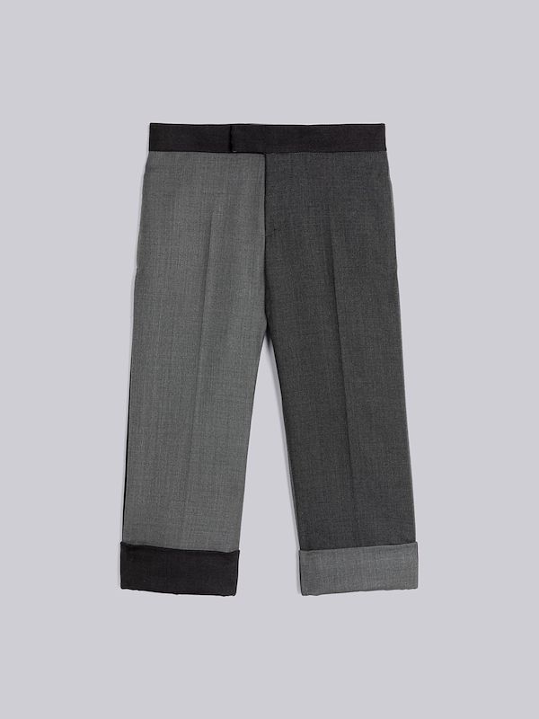 two-tone tailored-cut trousers