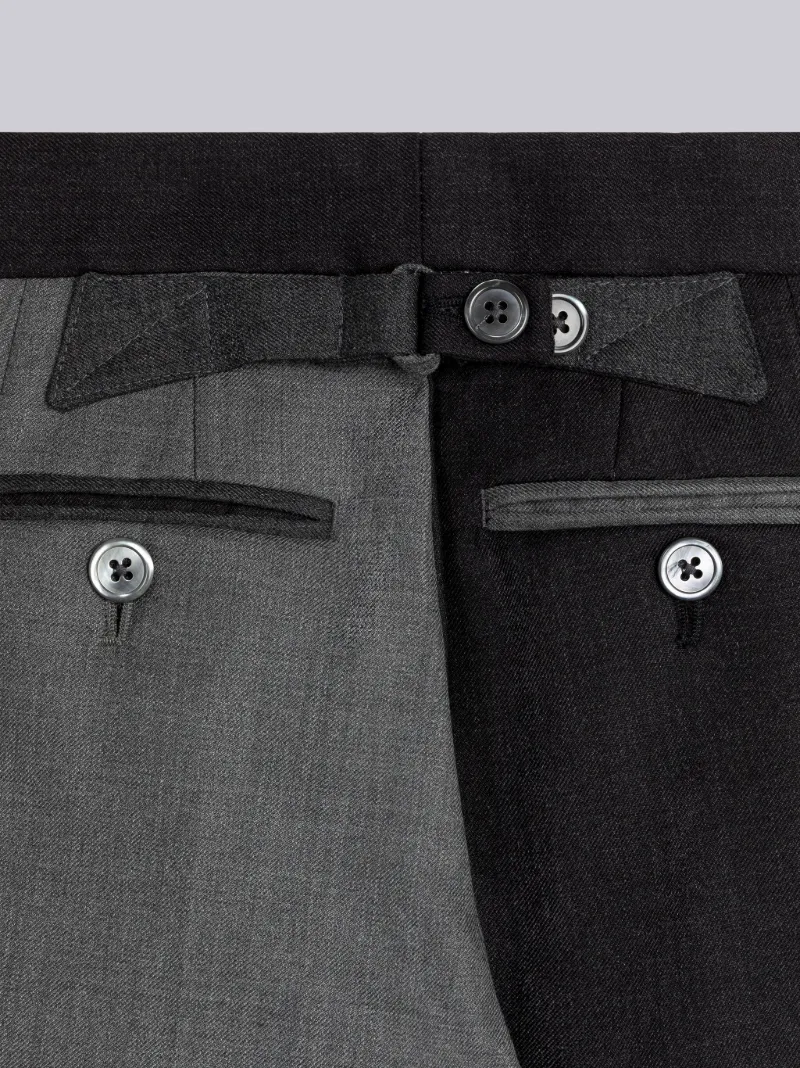 two-tone tailored-cut trousers