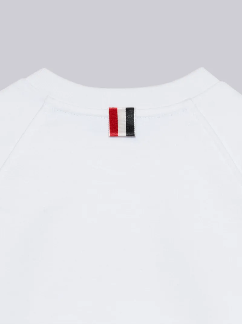 White Loopback Engineered 4-Bar Sweatshirt