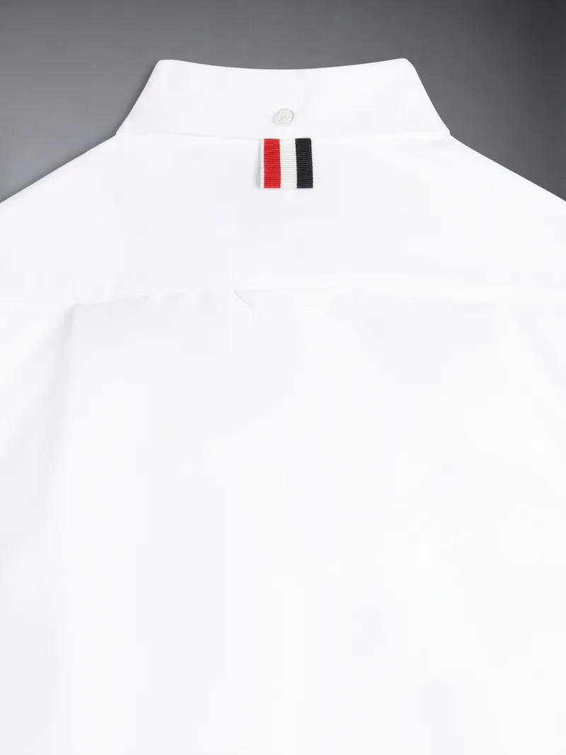 White Satin Oxford 4-Bar Point Collar Shirt White Satin Oxford 4-Bar Point Collar Shirt