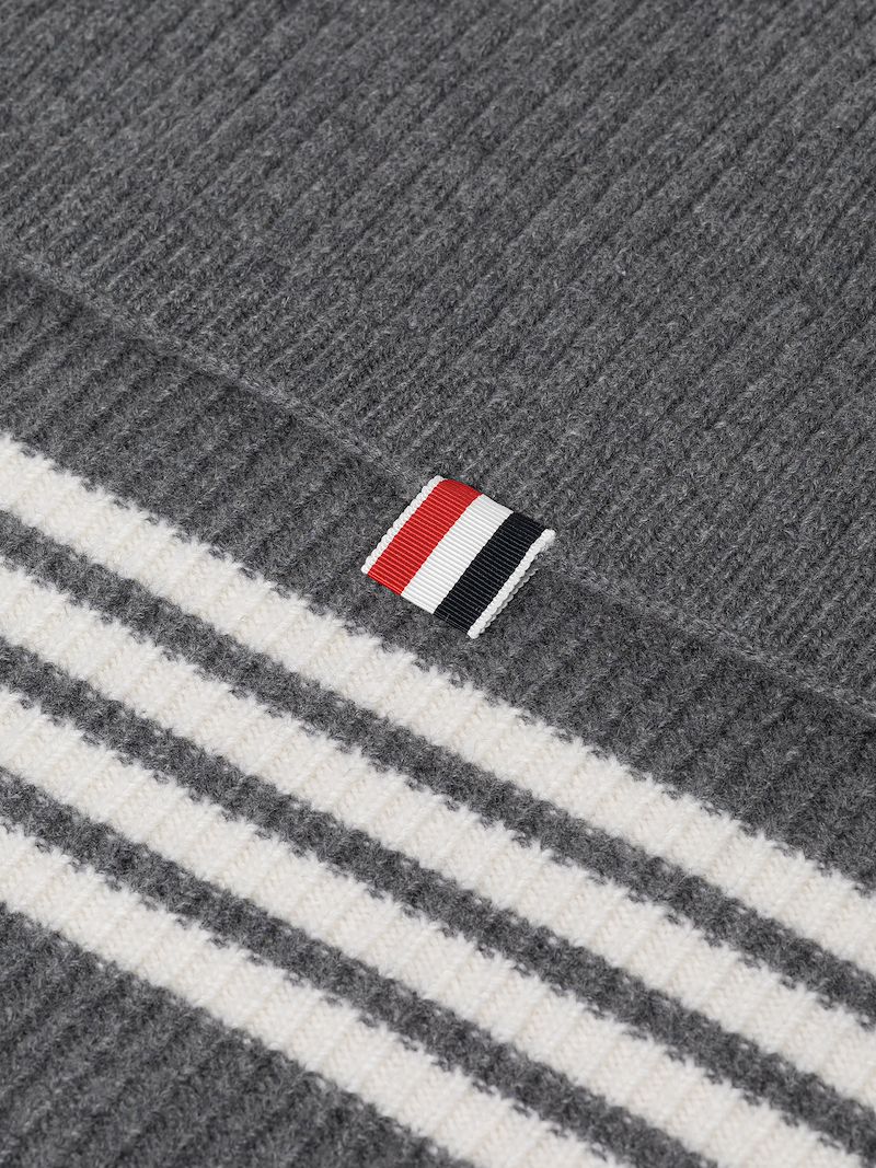 WOOL CASHMERE 4-BAR BLANKET