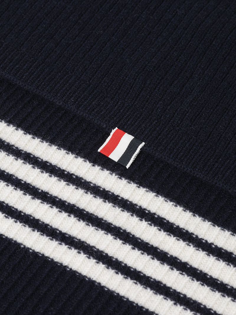 WOOL CASHMERE 4-BAR BLANKET