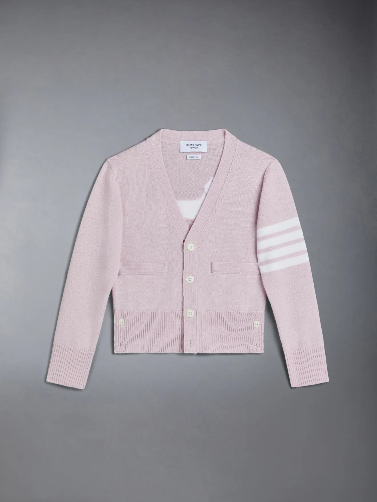 Thom browne deals pink cardigan