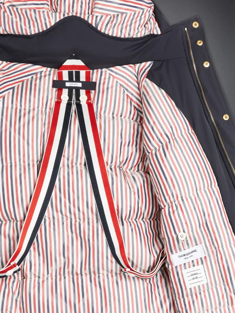 THOM BROWNE 4BARアームストライプ プルオーバー スウェットパーカ-