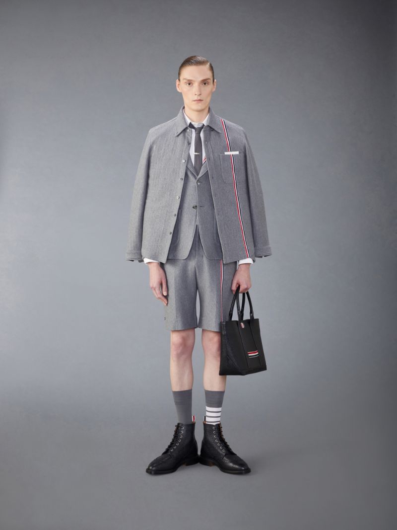 Knit Cotton Shirt Jacket | Thom Browne