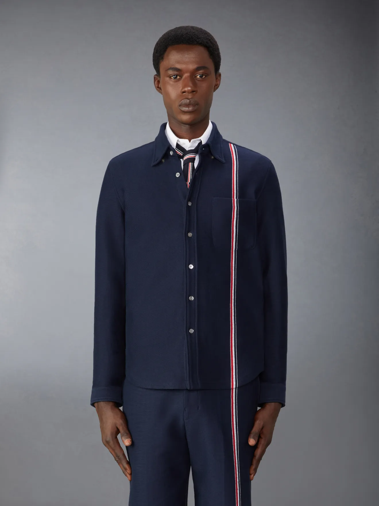 Knit Cotton Shirt Jacket | Thom Browne