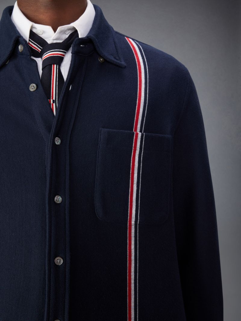 Knit Cotton Shirt Jacket | Thom Browne