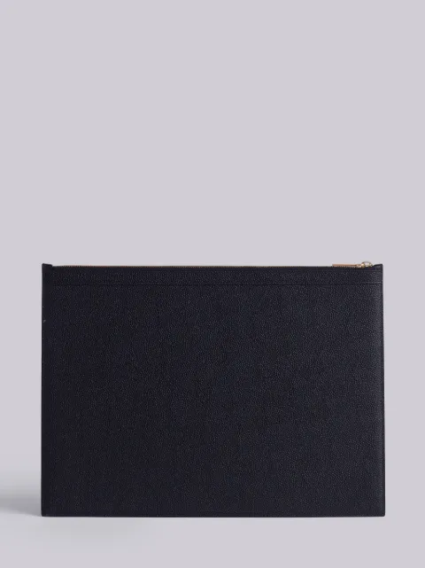Black Pebble Grain Leather Document Holder | Thom Browne Official