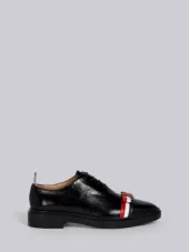 Leather Bow Pebble Grain Shoe