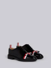Leather Bow Pebble Grain Shoe