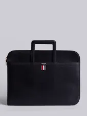 Leather Handle Portfolio In Smooth Calf