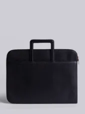 Leather Handle Portfolio In Smooth Calf