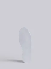 Leather Trainer In White Pebble Grain