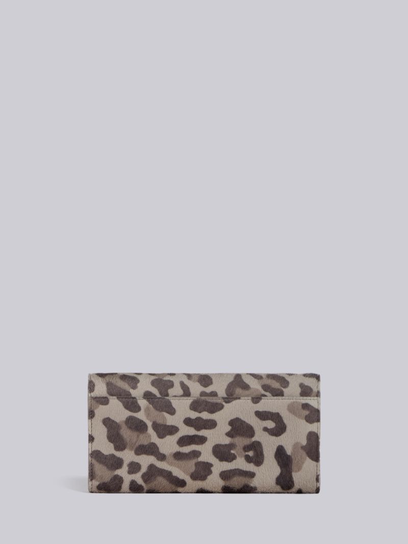 Leopard Print Pony Hair Long Wallet