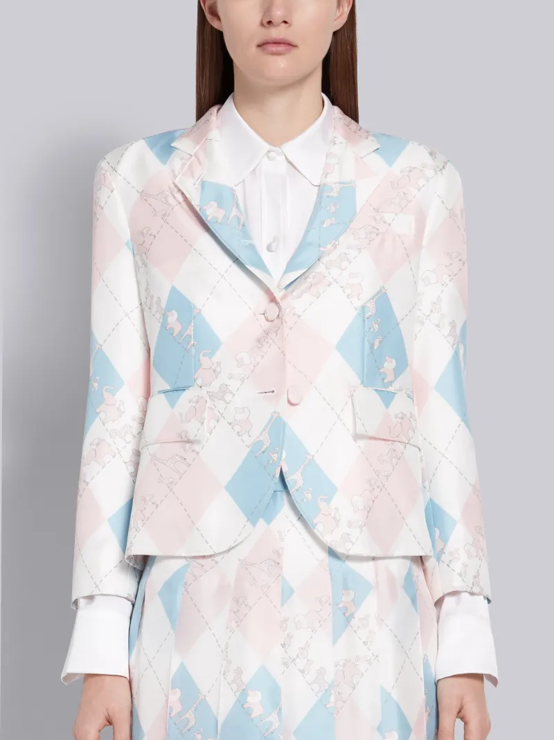 light blue pink jacket