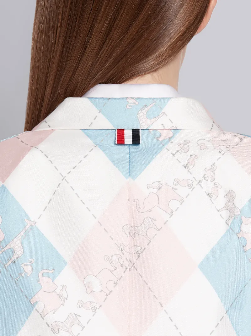 light blue pink jacket