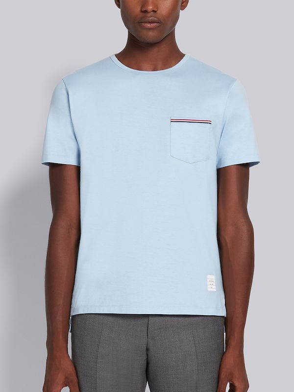 light blue jersey shirt