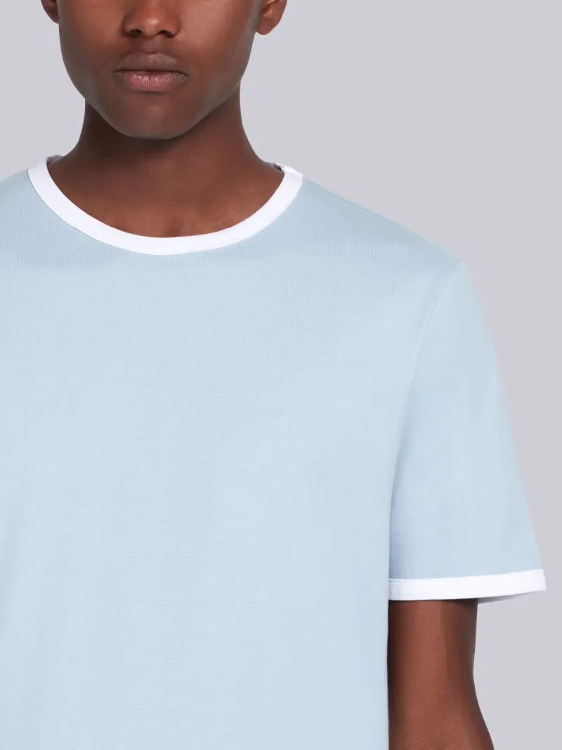 Light Blue Medium Weight Jersey Ringer Teee