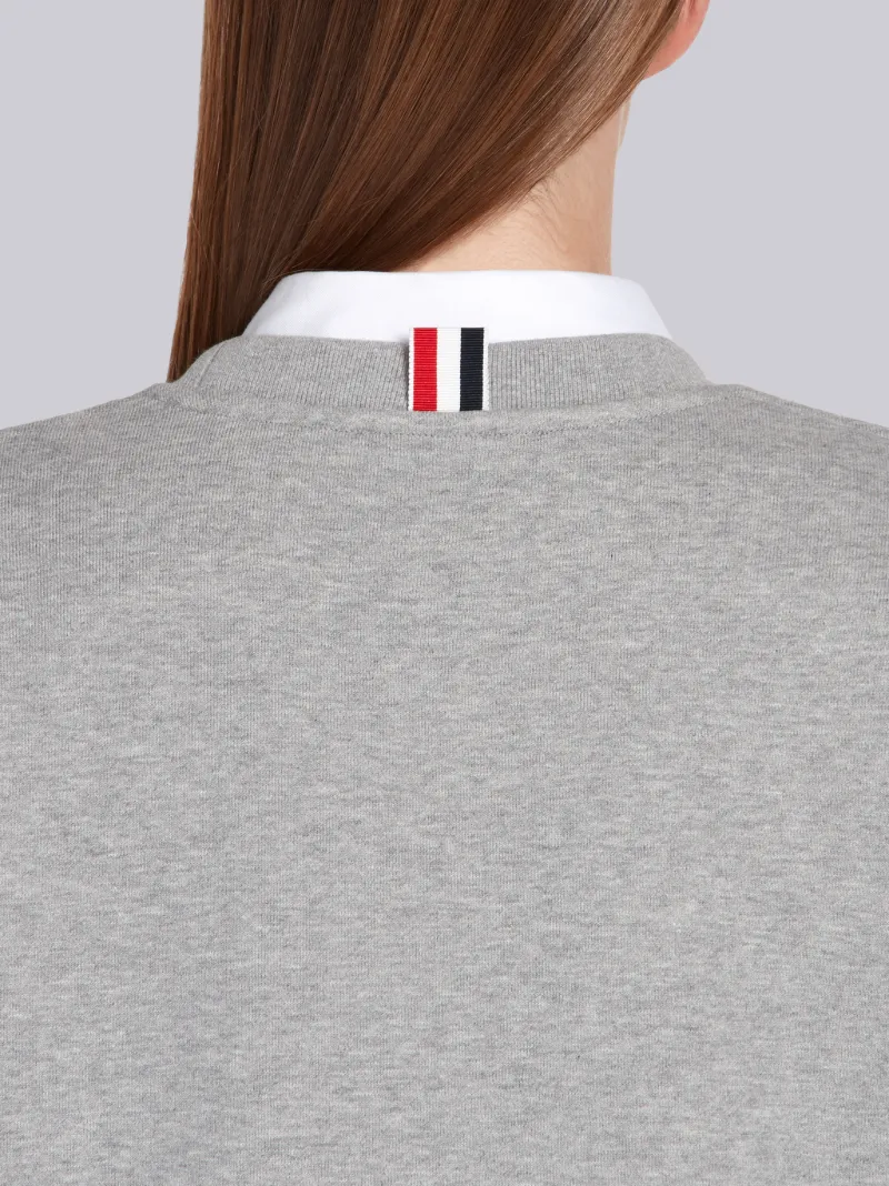 Light Grey Classic Loop Back 4-Bar Sweater Dress