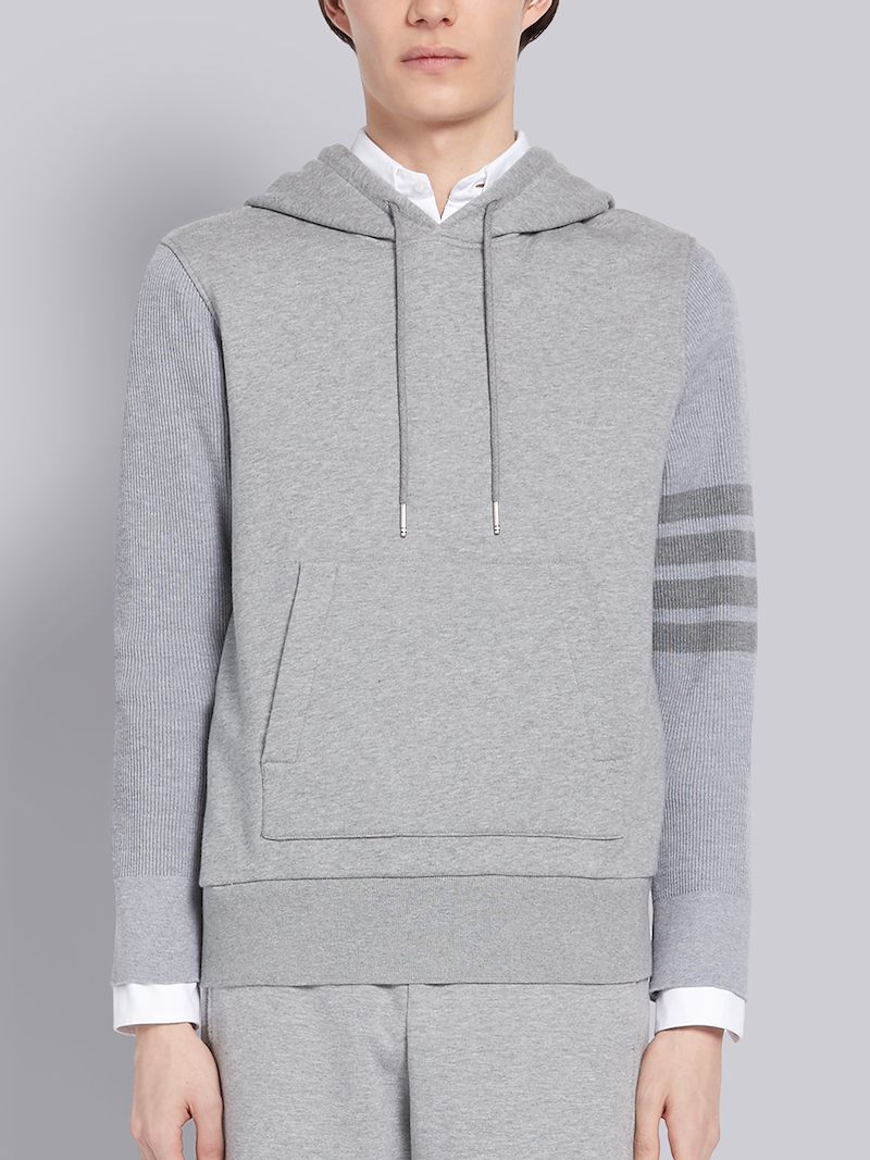 hoodie with ribbed sleeves