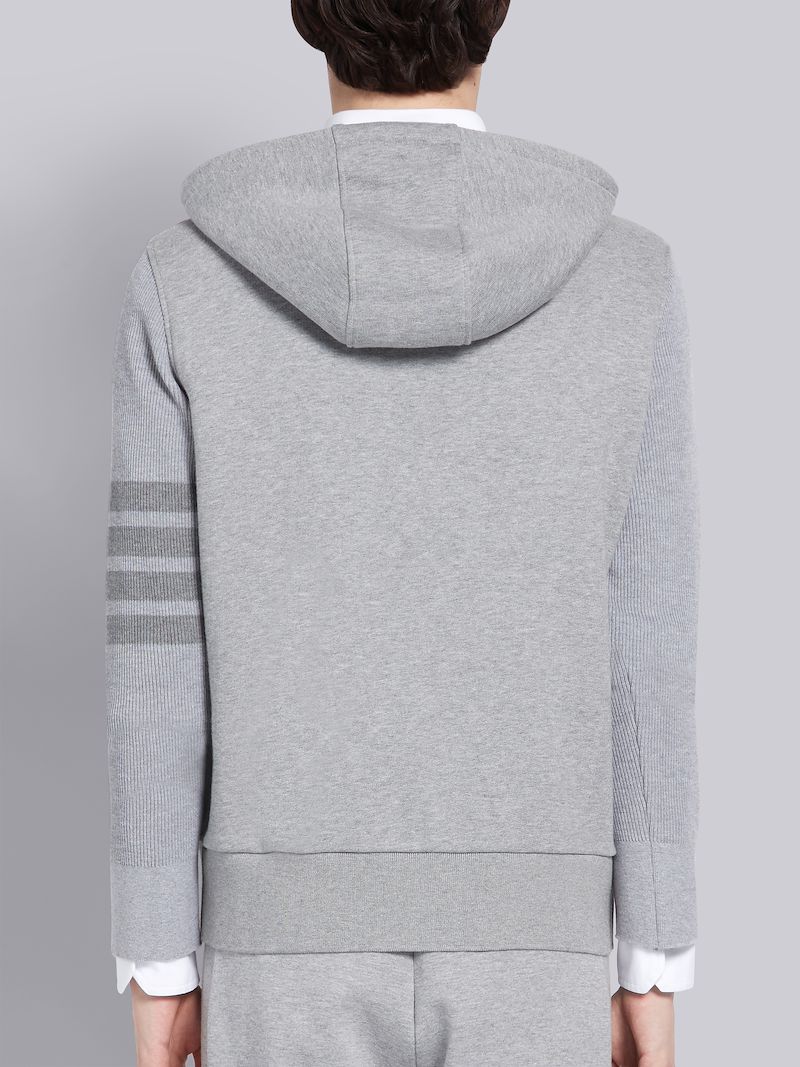 hoodie with ribbed sleeves