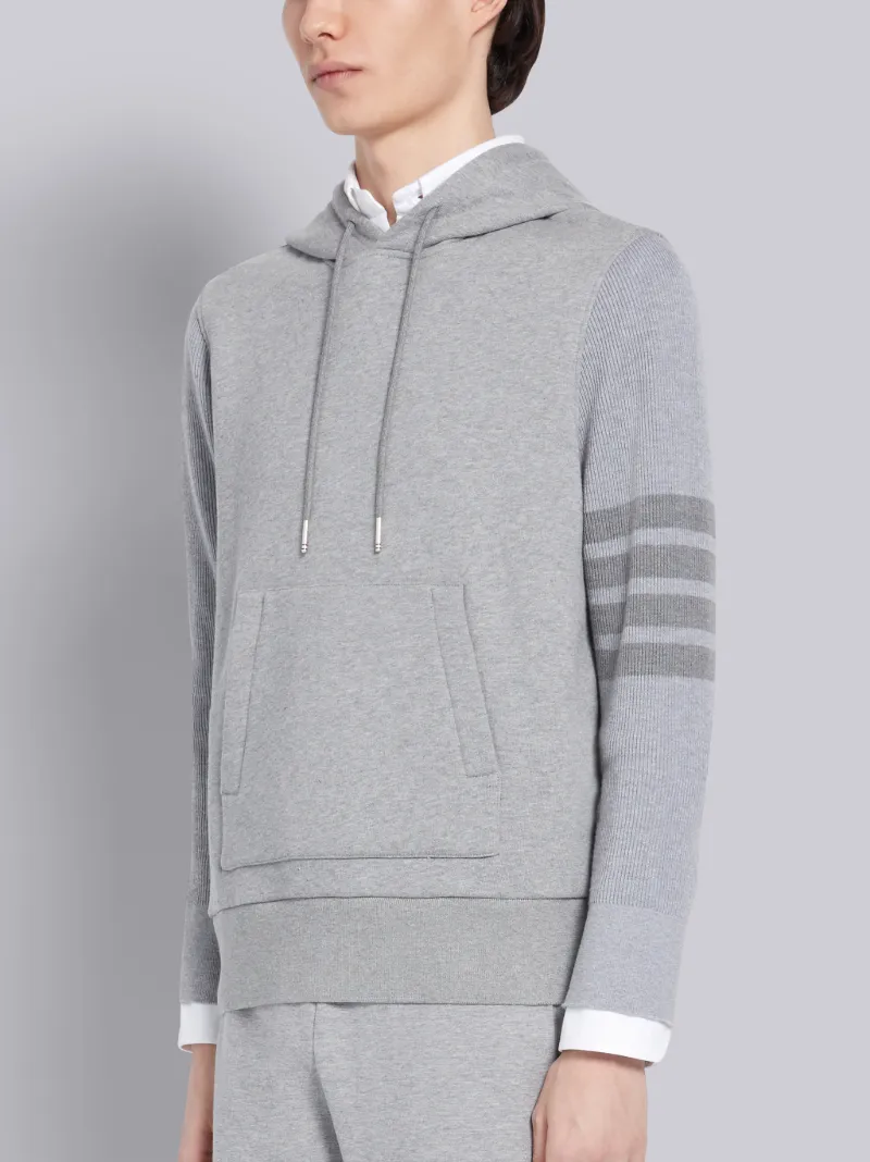 hoodie with ribbed sleeves