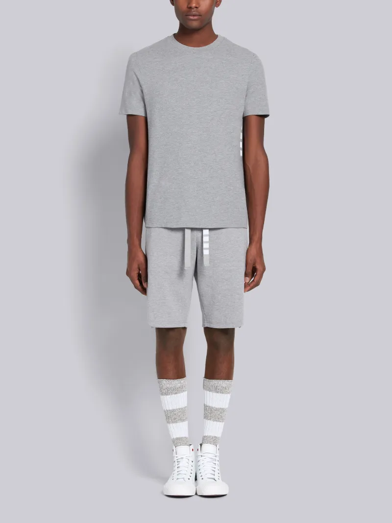 Light Grey Classic Pique Rib Side Insert 4-Bar T-shirt