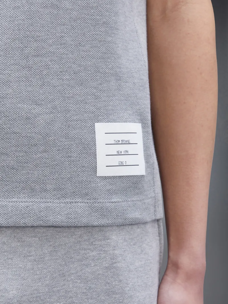 Light Grey Classic Pique Rib Side Insert 4-Bar T-shirt Light Grey Classic Pique Rib Side Insert 4-Bar T-shirt