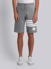 Light Grey Classic Sweat Shorts With Engineered 4-bar Stripe